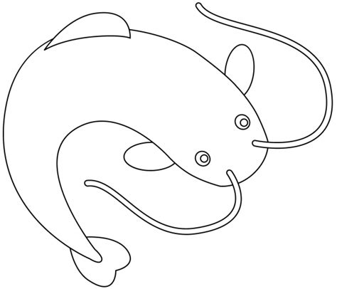 Catfish Coloring Page Colouringpages