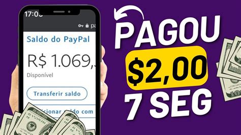 Como Ganhar Dinheiro 2 PayPal Em 7 Segundos Pagou SAIBA MAIS YouTube