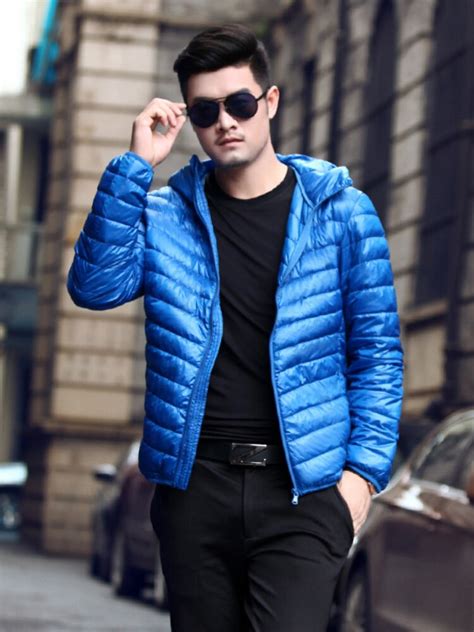 2023 Autumn Winter Clothing Men Lightweight Warm Casual Nylon Down Jacket 90% White Eiderdown ...