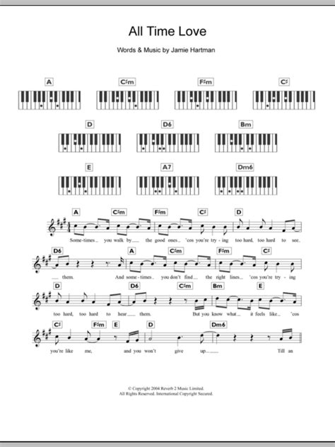 All Time Love Sheet Music By Will Young Smd 108977 Notendownload