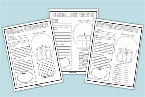 General Conference Printables