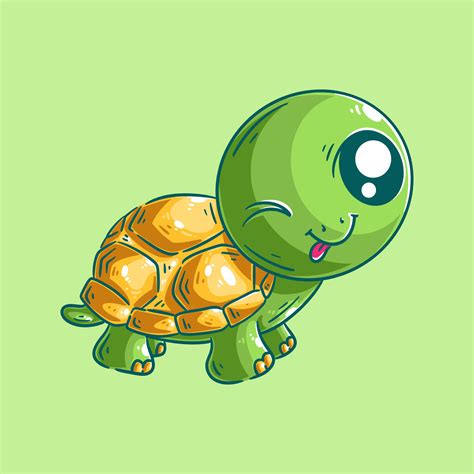 Cute turtle is standing cartoon vector 25916836 Vector Art at Vecteezy