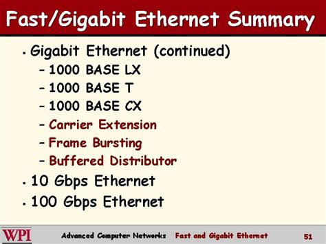 Fast Ethernet And Gigabit Ethernet Advanced Computer Networks