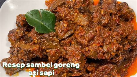 Resep Sambel Goreng Ati Sapi YouTube