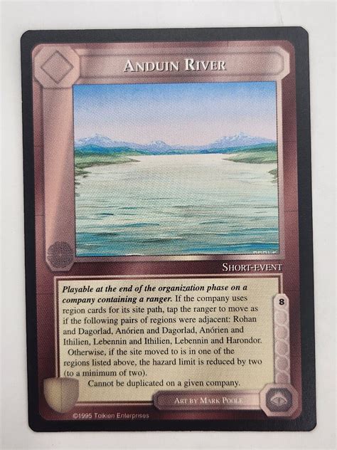 Anduin River Limited Black Border Metw Ccg Middle Earth The Wizards