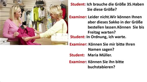 ÖSD A1 SPRECHEN SPEAKING TASK 3 DIALOG DIALOGUE Example Nr 7