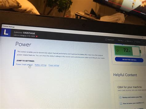 Lenovo vantage battery settings-English Community