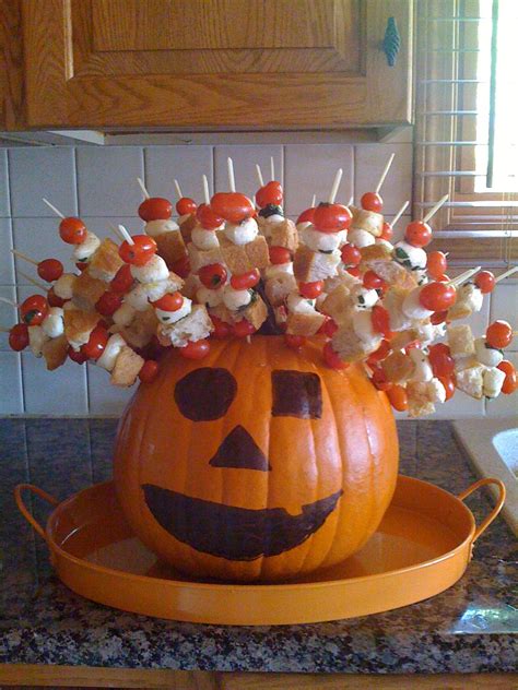 Caprese Pumpkin Fro I Have Done The Fruit Kabobs For Children And It