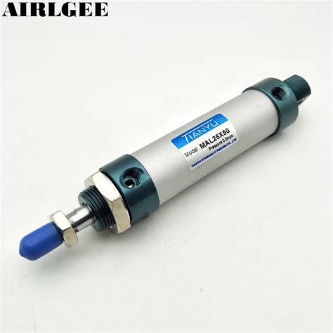 Double Action Single Rod 25mm Bore 50 Stroke Aluminum Alloy Pneumatic