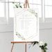 Wedding Itinerary Sign Template Greenery Hexagonal Editable Order Of