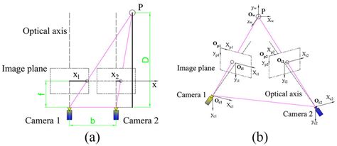 The Principle Of Binocular Vision Ranging A Linear Model B