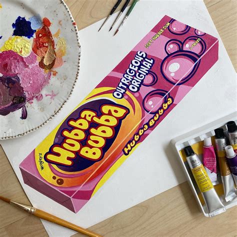 Hubba Bubba Bubblegum Limited Edition Giclée Fine Art Print Etsy