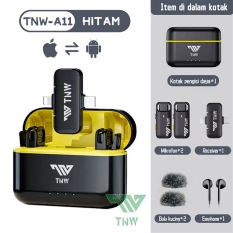 Jual Tnw A Wireless Microphone Clip On Mic In Youtuber Vlog Live