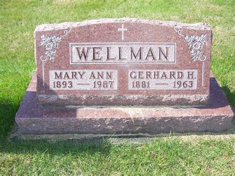 Mary Ann Rueter Wellman 1893 1987 Find A Grave Memorial