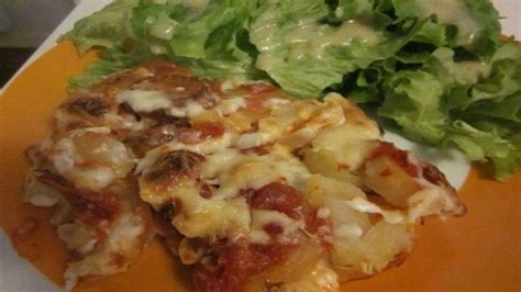 Gratin de pommes de terre au chorizo tomate béchamel Délicieux