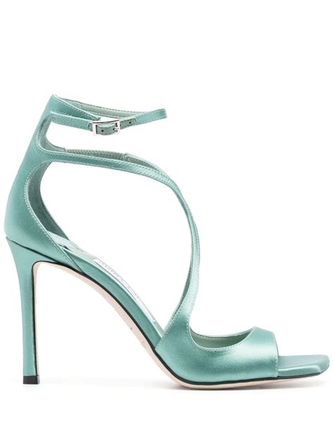 Jimmy Choo Azia Mm Metallic Effect Sandals Farfetch