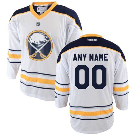 Reebok Buffalo Sabres Youth Replica Away Custom Jersey - White - Shop ...