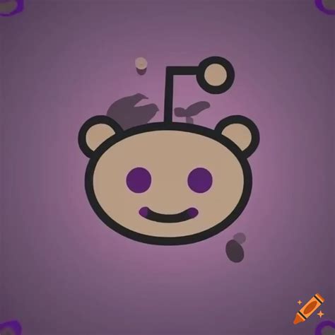 Custom Reddit Logo In Black Purple And Gold Colors On Craiyon