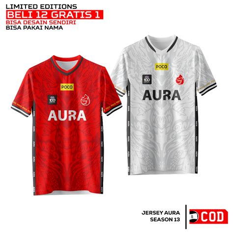 Jual Terbaru Jersey Aura Mpl Season Premium Gratis Nickname