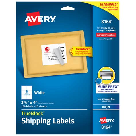 Avery 8164 Shipping Labels with TrueBlock 150 Labels | Avery.com