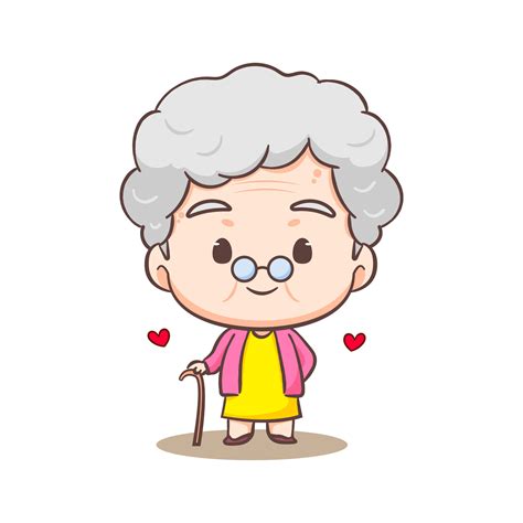 Cute Grandma Cartoon