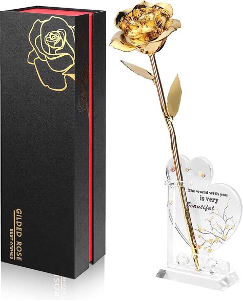 Ariceleo Gold Dipped Infinity Rose K Last Forever Rose Pack Hand