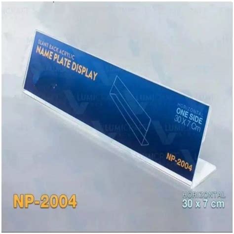 Jual Acrylic Label Display Akrilik Tempat Brosur Kartu Nama 30 X 7 Cm