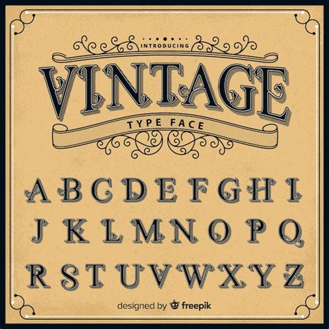 Alphabet Vintage | Vecteur Gratuite