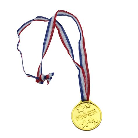 10pcs Plastic Children Gold Winners Medals Kids Game Sports Prize