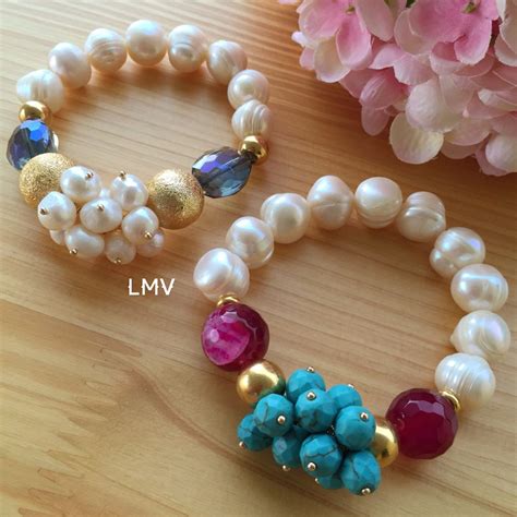 Pulseras By Luz Marina Valero Clay Jewelry Pearl Jewelry Gemstone