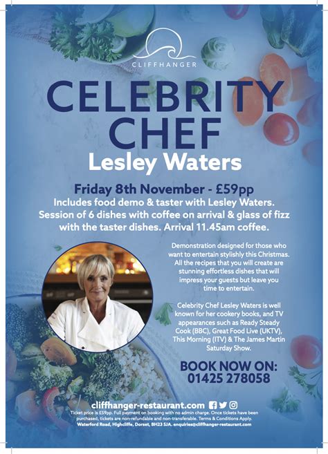 Celebrity Chef Lesley Waters Cliffhanger Restaurant