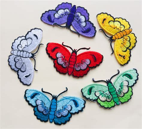 Butterfly Patch Butterflies Iron Sew On Full Embroidered Etsy