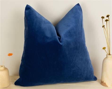 Velvet Cushions, Blue Velvet Cushion Covers, Modern Cushions, Navy Blue Pillows, Velvet Pillow ...