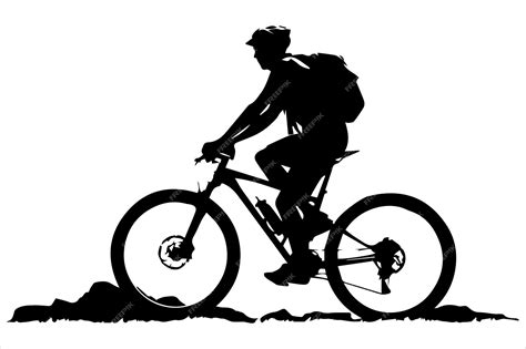 Premium Vector Male Bicyclist Riding A Bicycle Vector Silhouette