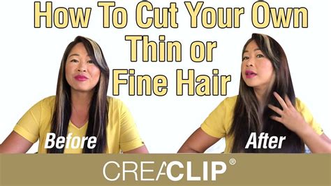 How To Cut Your Own Thin Or Fine Hair With The Creaclip Home Hair Cutting Tool Youtube