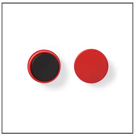 Plastic Capped Magnets In Ferrite Round Red Magnets By Hsmag