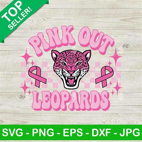 Pink Out Leopards Breast Cancer Svg Breast Cancer Awareness Groovy