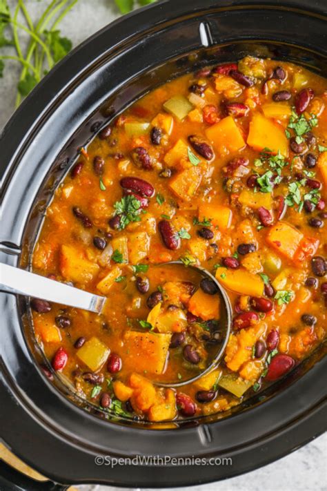 Slow Cooker Butternut Squash Chili Spend With Pennies