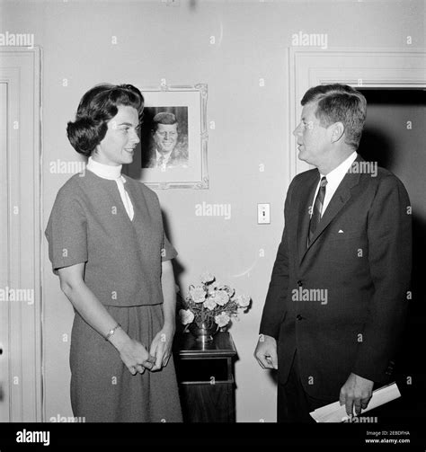 President Kennedy With A Former White House Staff Member President