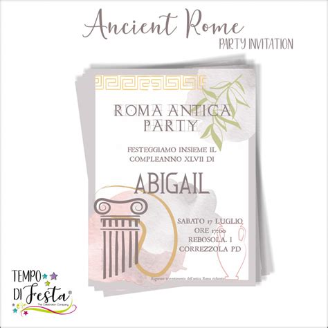 Antigua Roma Invitaciones Imprimibles Tempodifesta