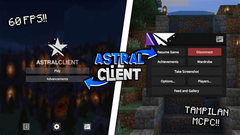 Best Fps Client For Minecraft Astral Client Mcpe Youtube