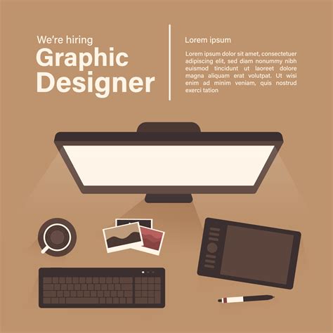 We Are Hiring Graphic Designer Illustration Of Computer Drawing