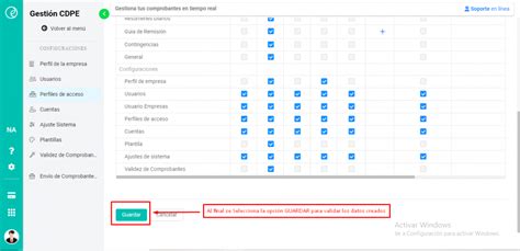 Perfiles De Acceso Soporte Contasiscorp