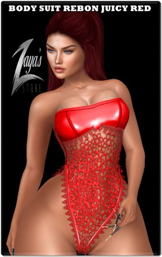 Second Life Marketplace Body Suit Rebon Juicy Red