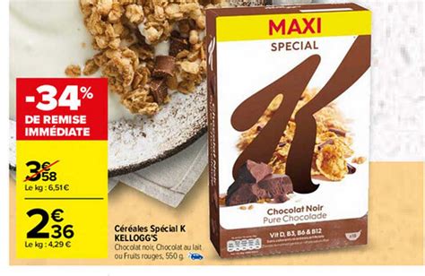 Offre C R Ales Sp Cial K Kellogg S Chez Carrefour