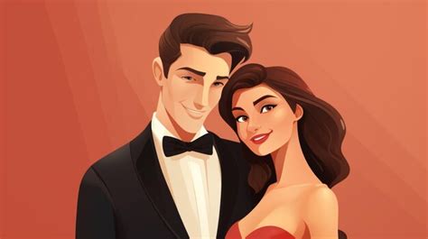 Premium Ai Image There Is A Cartoon Of A Man And Woman Dressed In