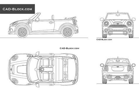 Mini Cooper Convertible Cad Model