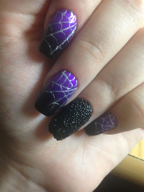 Purple Halloween Nails Black Halloween Nails Halloween Toe Nails