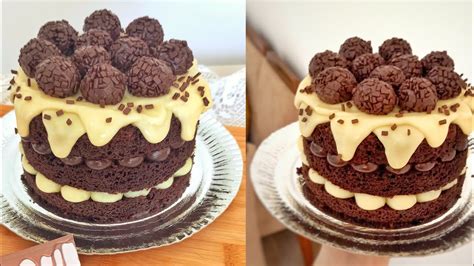 Montagem De Naked Cake Naked Cake De Ninho Brigadeiro Meio Amargo