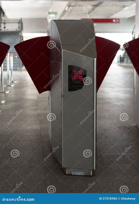 Automatic Ticket Check Machine Entrance Station Royalty Free Stock Image Image 27576956